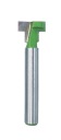 Fréza na drevo v tvare T 9,52 mm, 5 stopka, 6 mm tvrdokov