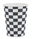 Šachovnicové poháre, 220 ml, mix (1 balenie / 6 ks) Car Auto Racing