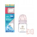 CANPOL SET ANTIKOLICKÁ FĽAŠA 120ml + UKLIDŇUJÚCI NÁSTROJ 0-2M RUŽOVÁ
