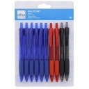 Viacfarebné zasúvacie perá Office Essentials, 10 kusov