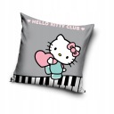 DETSKÝ VANKÚŠEK 40X40 CAT HELLO KITTY CAT GREY MIKROVLÁKNO NA SPANIE