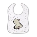 BABYONO FROTTE BIB S VELCHELOM A VODEODOLNÝ S HLINOU - JEM SKORO SÁM - MEDVEĎ