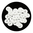 Gombíky 20mm/250ks biele, 32 ráfikov