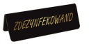 Malá tabuľka DEZINFEKOVANÁ krieda - zlatá
