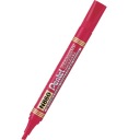 Permanentný popisovač Pentel N860, červený, skosený.