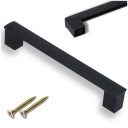 Čierna nábytková rukoväť pre kuchynskú zásuvkovú skrinku 160 mm univerzálne skrutky