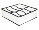 ORGANIZÁTOR ZÁSUVKY S 8 PRIHORKAMI 32x12x32 cm ČIERNO-BIELA