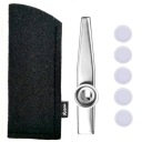 Strieborné POUZDRA KAZOO Black + MEMBRÁNA - Perfektná sada pre hudobníkov