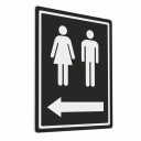 Samolepka WC šípka 15x20