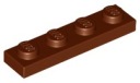 LEGO 3710 TANIER 1x4 hnedá NOVINKA == (1g)