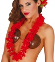 Havajský náhrdelník HAWAII Aloha RED Flowers