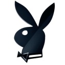 Playboy králičia hlava pre sexi chlapa pre chlapca PLEXI dekor, čierna
