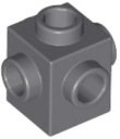 LEGO 1X1 S POTRUBÍM TMAVO SIVÁ Č