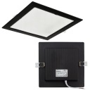 Plafon LED stropné svietidlo pod omietku Square Black 12W 17x17cm
