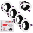 Halogénové stropné svietidlo ROUND GU10 White Black zápustné MOVABLE x4
