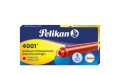 Pelikan 4001 červené dlhé 5s atramentové kazety
