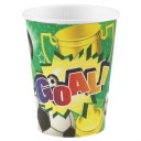 Papierové poháre Futbalová bránka GOAL 270ml, 6 ks