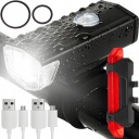 Výkonná BIKE lampa LED svetlo predné zadné BIKE baterka USB riadidlá