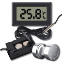 DIGITÁLNY ELEKTRONICKÝ LCD TEPLOMER SO SONDOU na kábli do akvária
