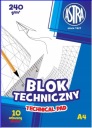 ASTRA technický BLOK 240g A4/10 školská biela