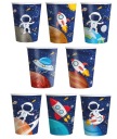 Poháre Space Rocket Planets 8 kusov Narodeniny