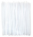 DIY Creative kvetinové drôtiky našuchorené čističe rúr BIELY 100ks 15cm Ø3mm