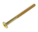 10x metrická skrutka M6 x 80 mm žlto pozinkovaná, valcová hlava, nábytková skrutka