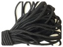 Okrúhla zapletaná guma, 3 mm, mäkká elastická, zapletená gumená šnúrka, 5 m, čierna