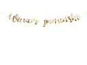 NÁPIS NA BANNER GIRLAND Slepačia párty Zlatý kov