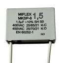 MIFLEX motorový kondenzátor 1,5uF 400V POLSKÝ