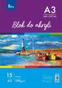 BLOK NA AKRYLÁLY A OLEJOVÉ FARBY A4 420x297mm 15 LISTOV 190g/m2
