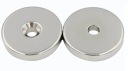 SILNÝ NEODYMOVÝ MAGNET 30x5 mm S OTVOROM 7,5/4,5 mm NA SKRUTKU