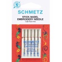 Poloploché vyšívacie ihly Schmetz 130/705 mix 75-90