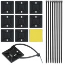10x SAMOLEPIACI ORGANIZÁTOR KÁBLOV DRŽIAK KÁBLOV LEPIDLO 20x20mm