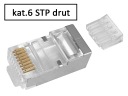 Zástrčka RJ45/8P8C STP, tienená, kat. 6, krútená dvojlinka, drôt AWG24-27, 10 ks.
