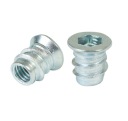 10x nábytková objímka s dvojitým závitom, skrutkovacia, skrutka do dreva, vybranie M6 x 12 mm