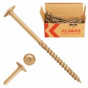 TESÁRSKE SKRUTKY NA DREVO 8x140 TORX TANIERE 25 ks WKCP-08140 KLIMAS