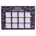 NARODENINOVÝ KALENDÁR PRE MATERSKÚ ŠKOLKU - TABUĽA NA KRÍDU (ZNOVU POUŽITEĽNÁ)