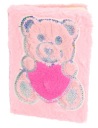 Zápisník BEAR so srdiečkom, plyšový obal, diár 5631