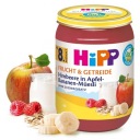 HiPP BIO Ovocná pena Maliny Jablká Banány Müsli