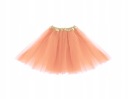 Tylová tutu sukňa 40 cm, broskyňa, losos, slepačia párty