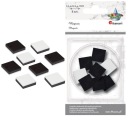 Štvorcové čierne kreatívne samolepiace magnety