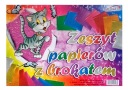 B5 KNIHA Z FAREBNÉHO DEKORAČNÉHO PAPIERA S GLITRAMI