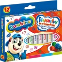 BAMBINO fixy s pečiatkami, 12 farieb Majewski