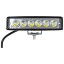 LED pracovná lampa halogénový panel 18W 6x3W 1000lm 12V 24V s držiakom