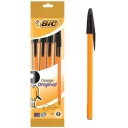Tradičné rýchloschnúce oranžové guľôčkové pero BIC Orange, čierne, 4x
