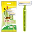 Jednorazové holiace strojčeky 6 kusov BIC PURE LADY GREEN 3 čepieľky pre ženy