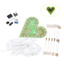 Blikajúce, plávajúce, pulzujúce LED srdce so zeleným svetelným efektom DIY Kit
