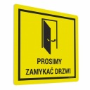 Nálepka - Zatvorte dvere 15x15