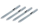 10 x skrutka M8 x 80 mm dvojzávitová skrutka do dreva
